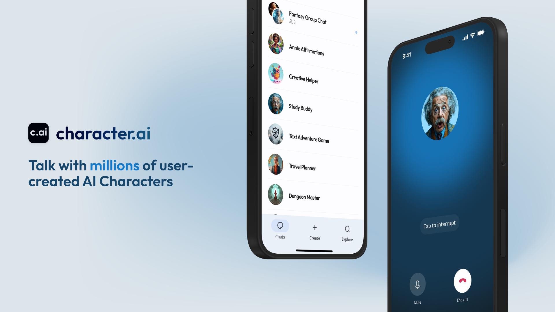 Discovery splash banner for Character.AI Discord server