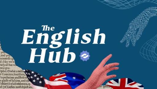 Discovery splash banner for The English Hub Discord server
