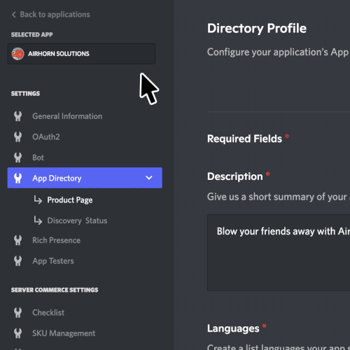 An animation of how to find the “Discovery Status” page for an app in the Developer Portal. A list of what’s required and what’s already fulfilled is displayed.