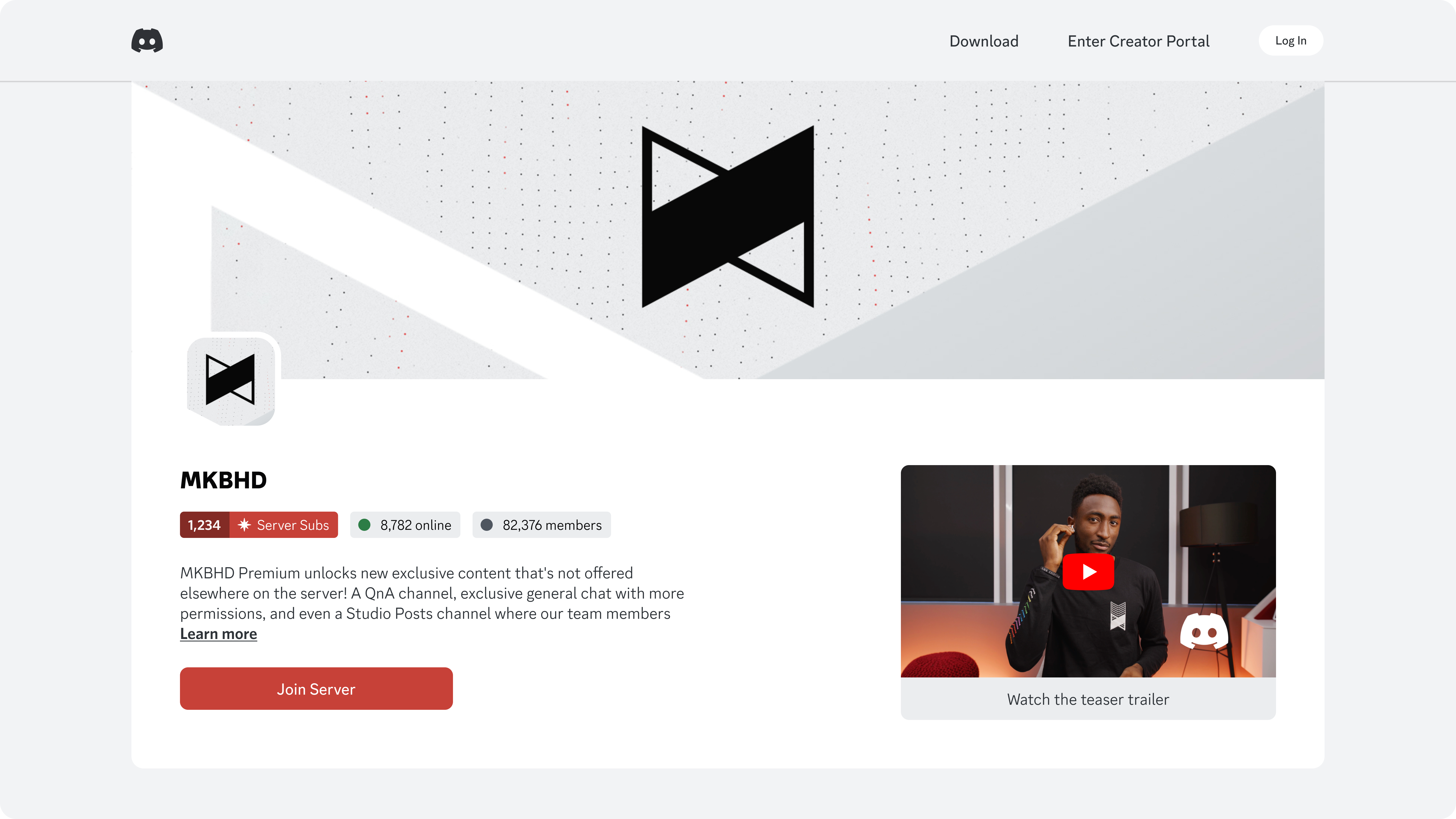 A preview of Marques Brownlee’s Promo Page.