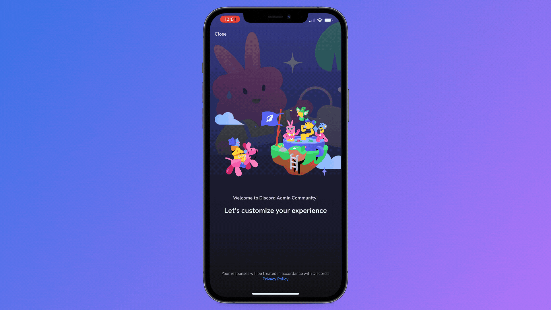 An animated GIF demonstrating how Discord’s new Onboarding feature works.