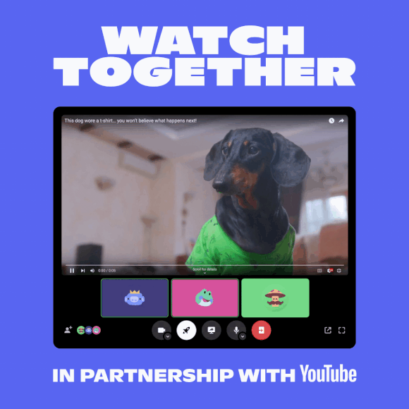 A preview image of the “Watch Together” Activity in Discord.